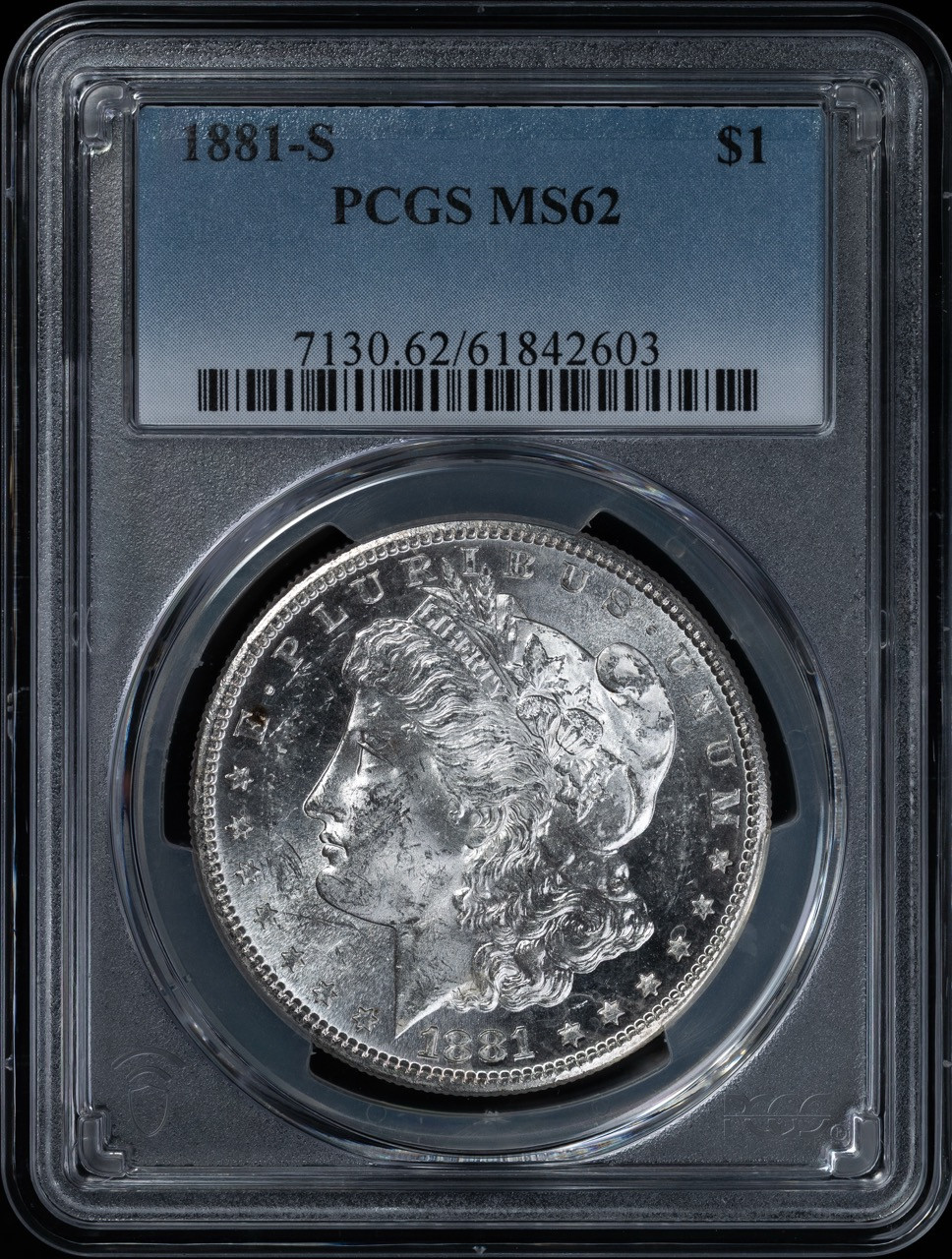 1881 S Morgan Silver Dollar PCGS MS-62