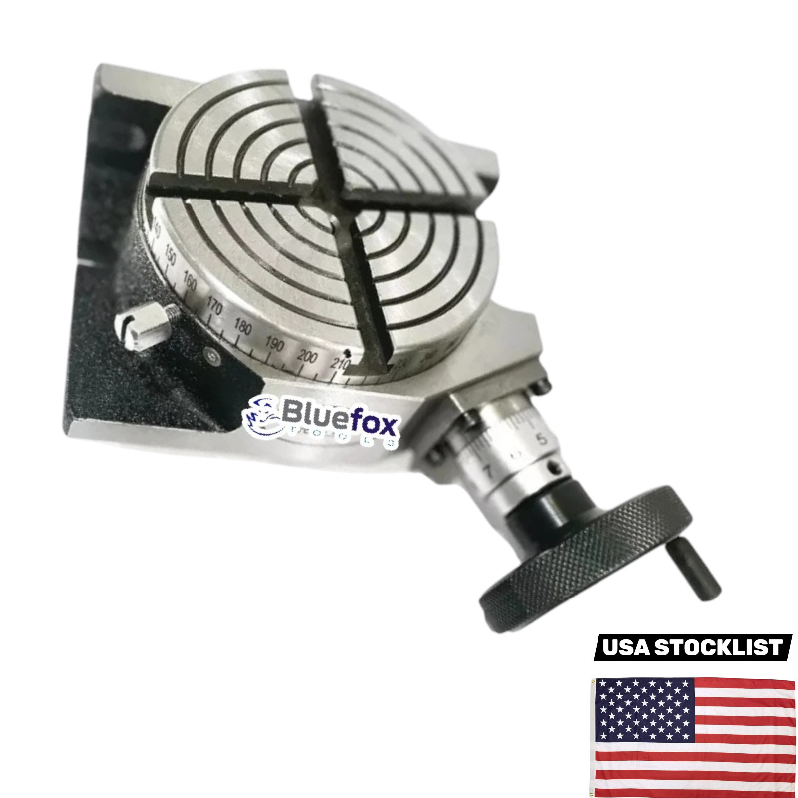 4" Inches (100 mm) Horizontal Vertical Rotary Table 4 Slots for Milling Machine