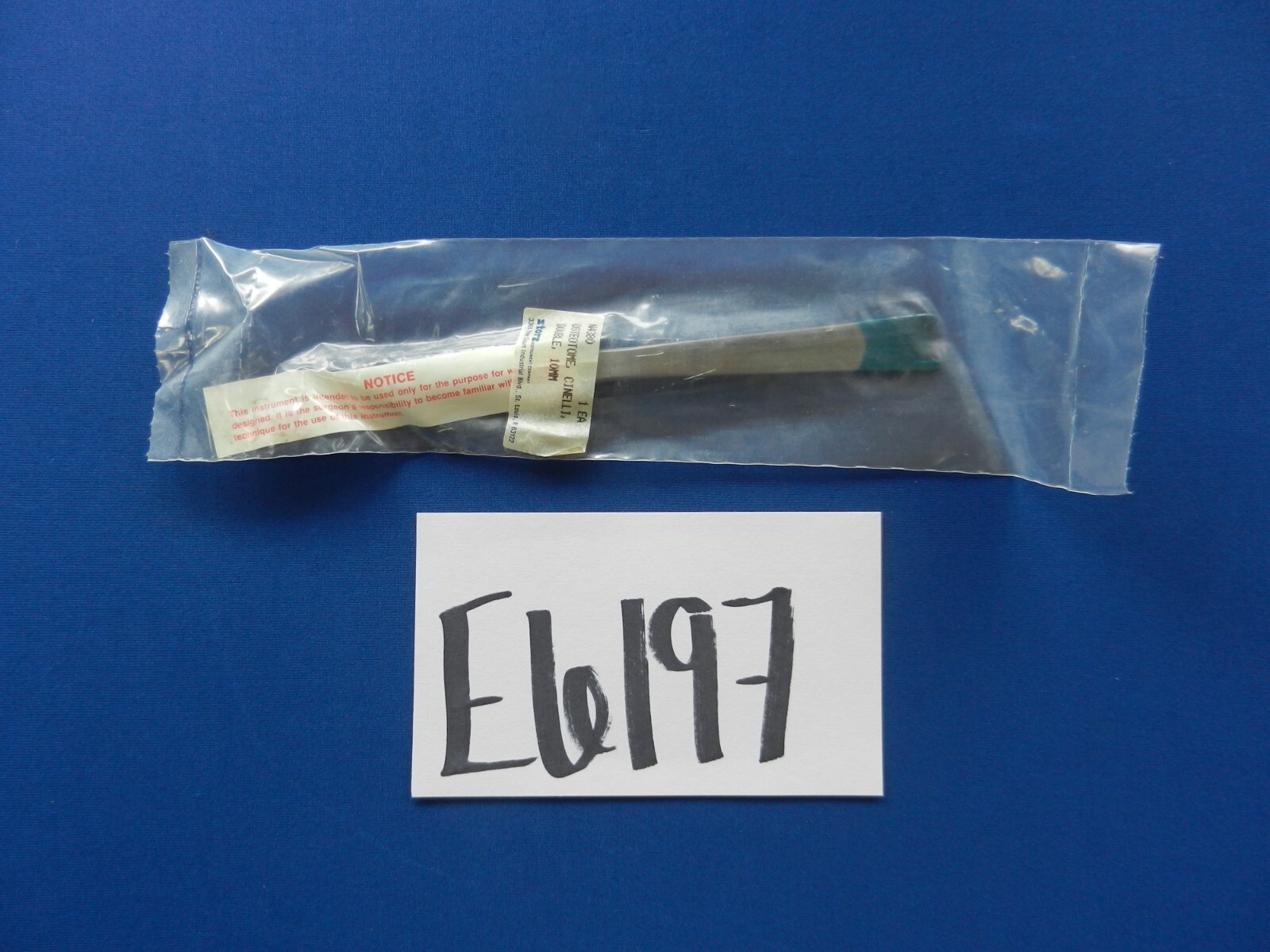 E6197 ***NEW*** Storz N4380 Double Ended 10mm Blade Cinelli Osteotome