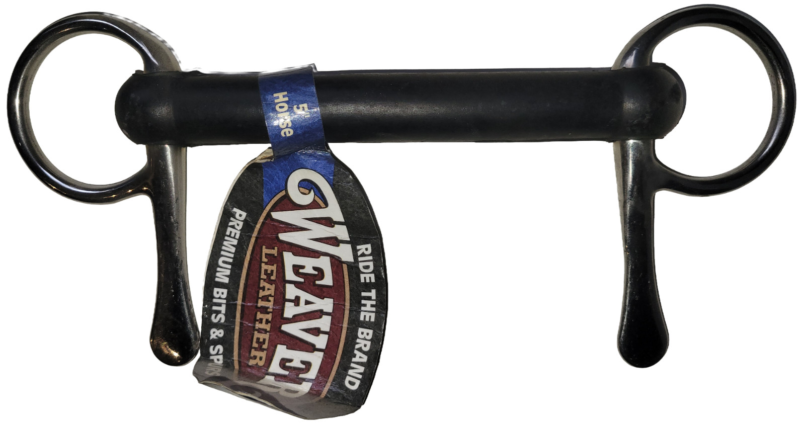 Half Cheek Rubber Mouth Horse Bit 5"