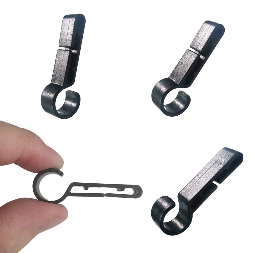 10 Pack Helmet Clips for Hard Hat Headlamp Mount Narrow Edge Helmets