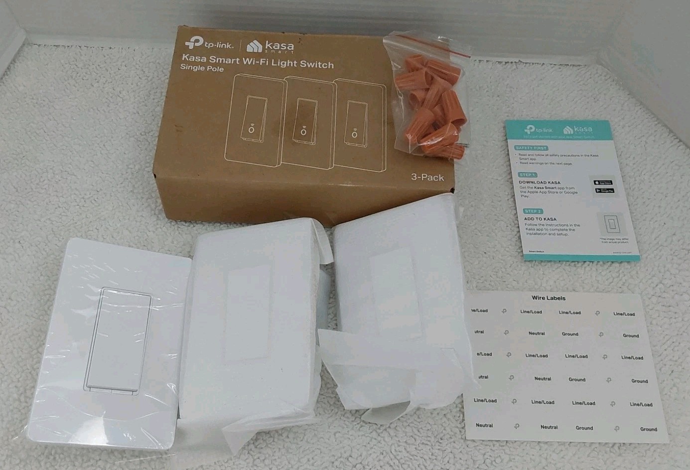 Tp-Link Kasa Smart Wi-Fi Light Switch HS200P3 3 Pack