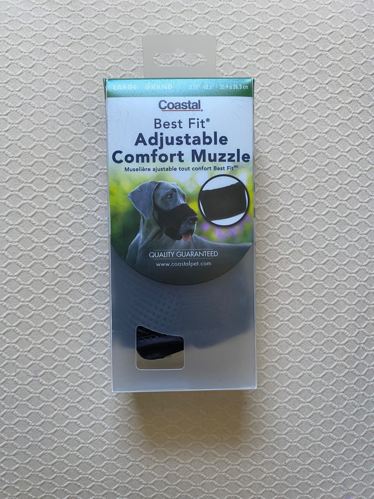 Coastal Best Fit Comfort Dog Muzzle Size Large dogs Adjustable Breathable Black