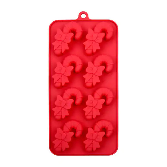 Celebrate It Silicone Ice Cube Tray / Treat Mold Bakeware - Candy Canes - New