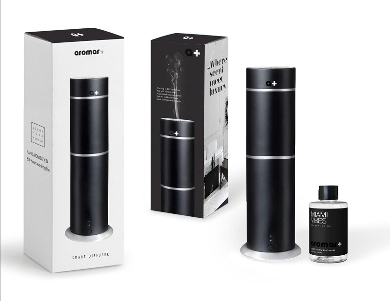 AROMAR Plus - Cylinder Waterless Diffuser White