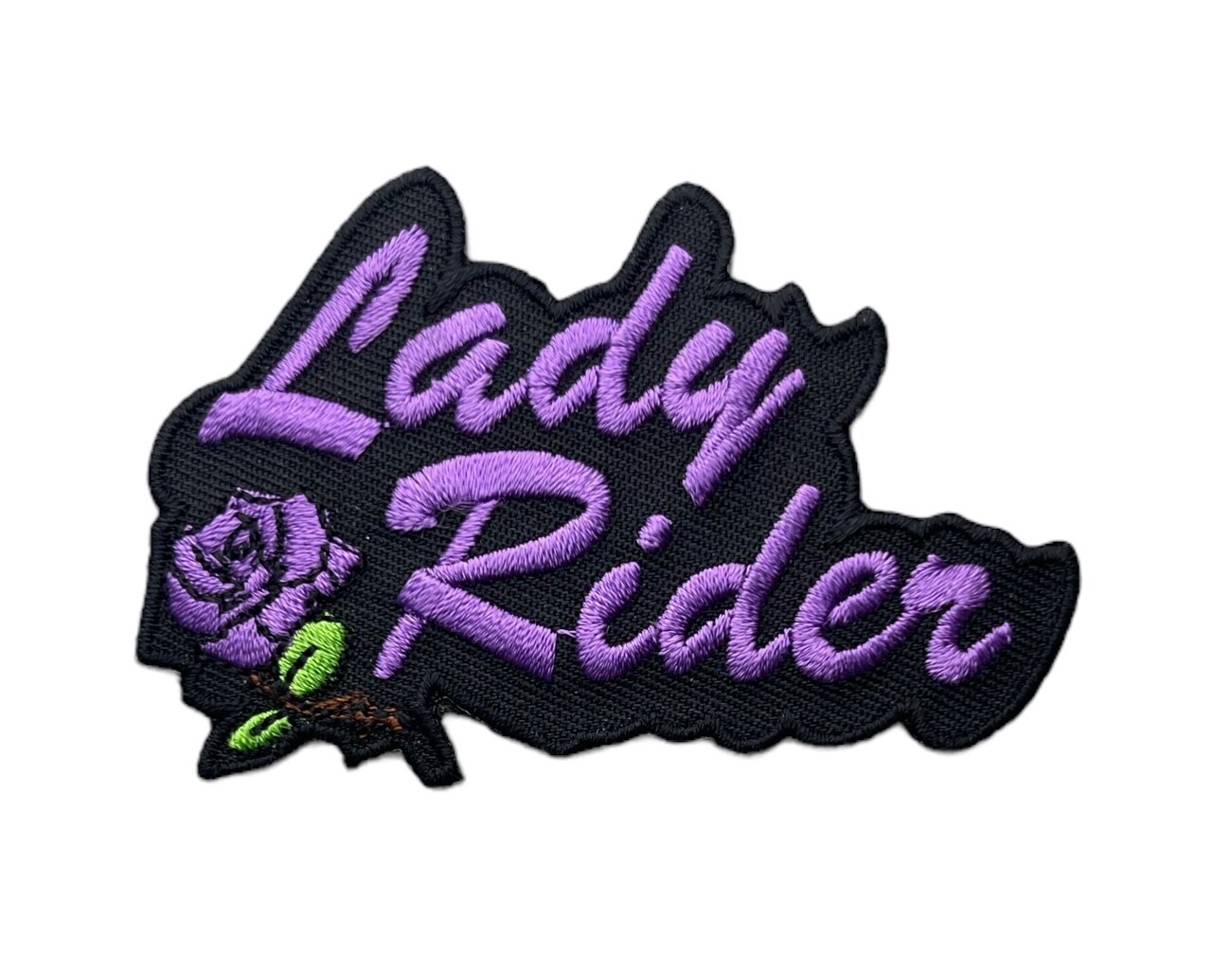 Lady Rider Purple Rose 2 inch Patch PW F7D2AA