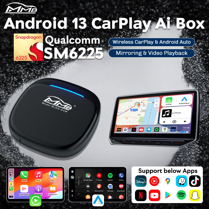 Wireless CarPlay/Android Auto Adapter, MAX 5.0, The Magic Box,8+128GB, QCM 6225