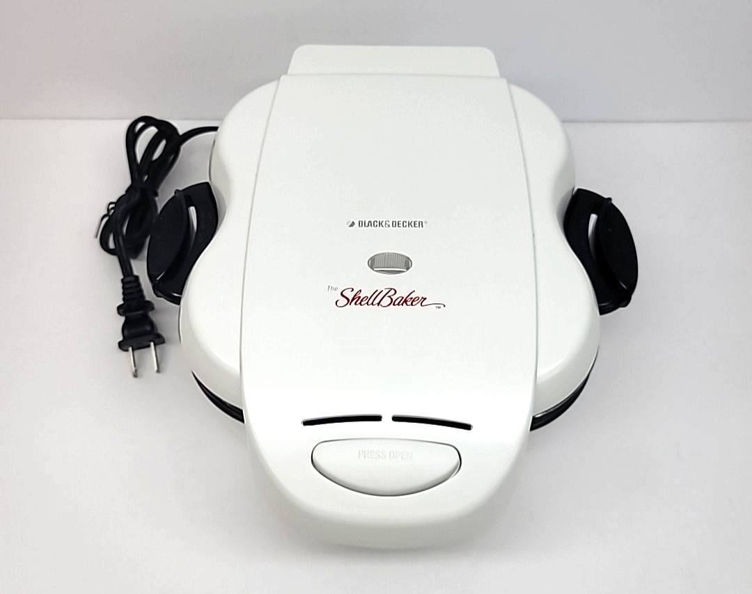 Black & Decker White The Shell Baker Electric Four Shell  Meal & Dessert Maker