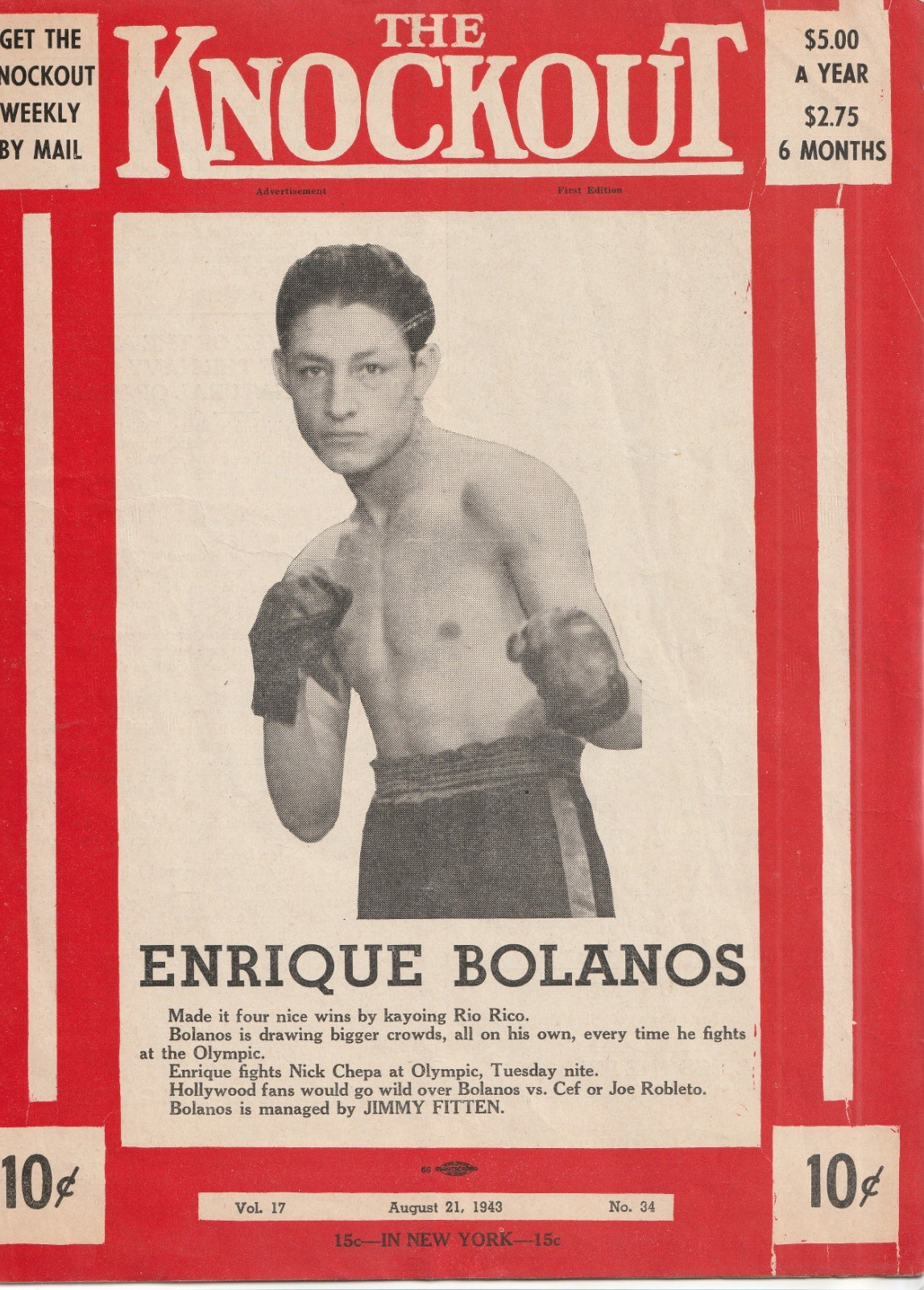 1943 Knockout Magazine Issues VOL 17/ #2/#34