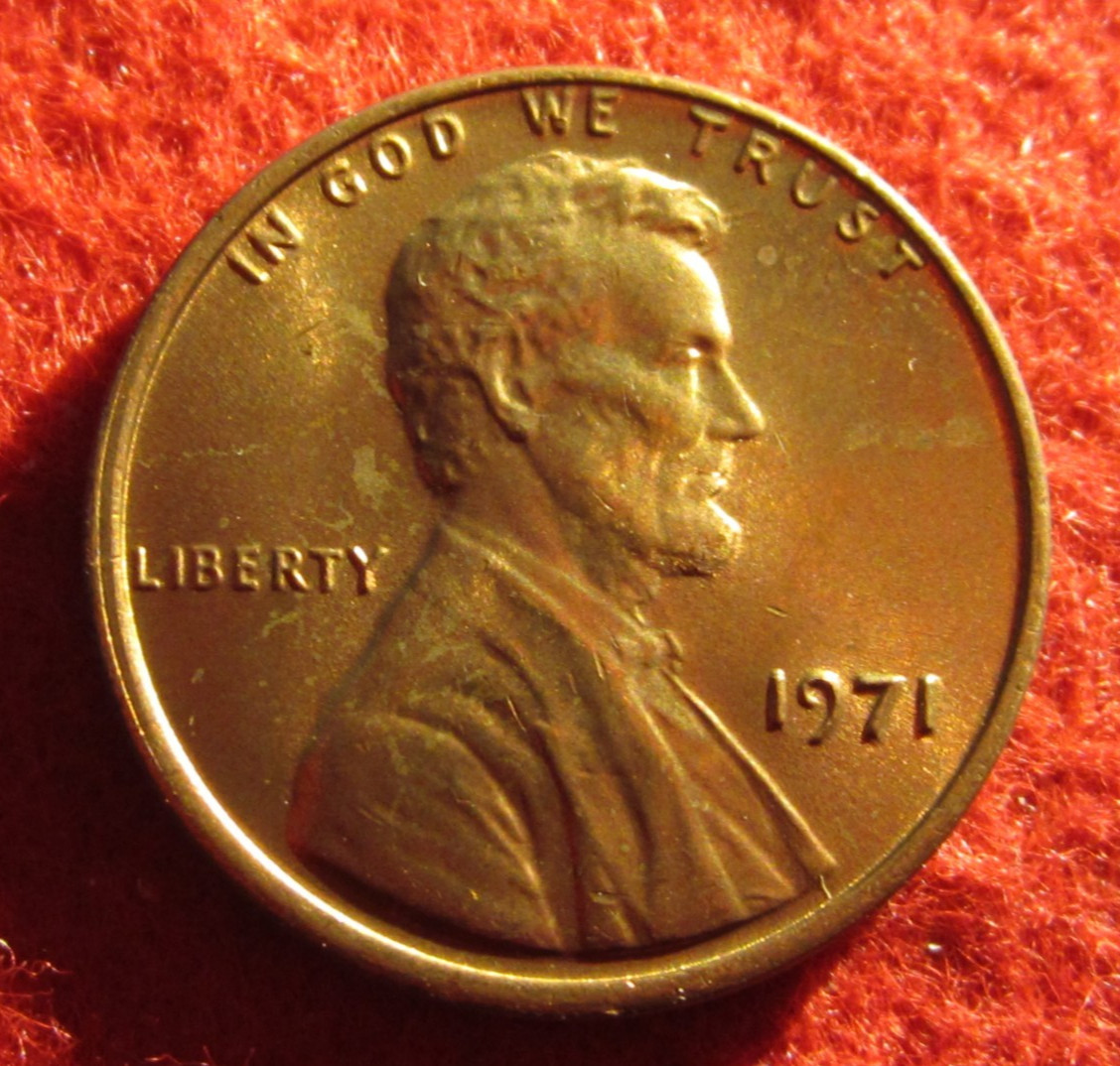 1971 (P) Lincoln Memorial Cent/Penny - Uncirculated - Red - Actual Coin C1309