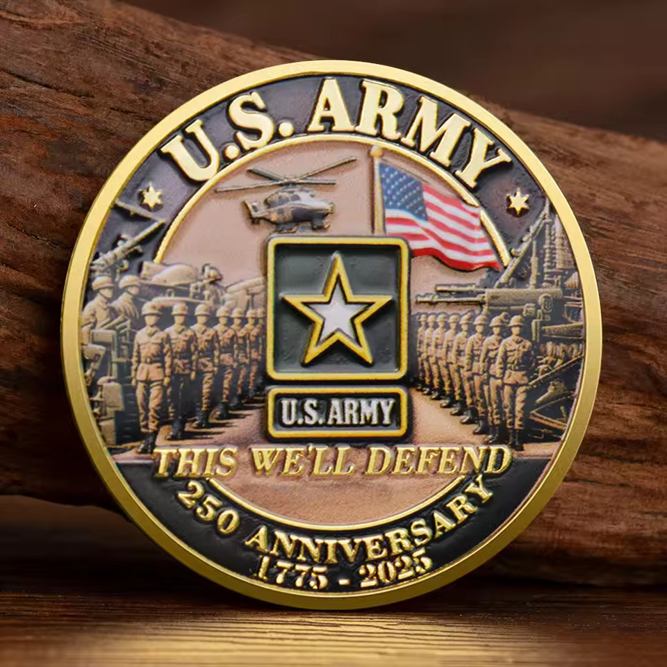 U.S. Army 1775-2025 250th Anniversary Challenge Coin Military Veteran Gift