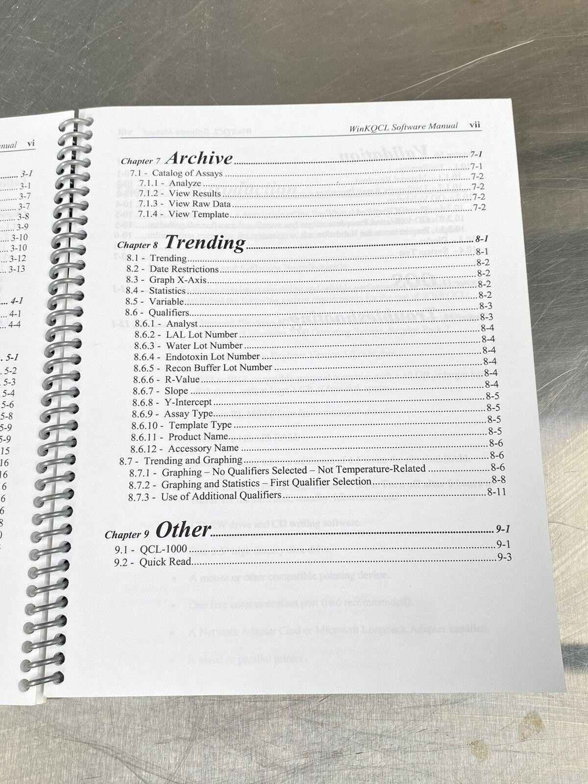 Bio Whittaker WinzkQCL V.2.00 - Manual / Users Guide / Instructions Book