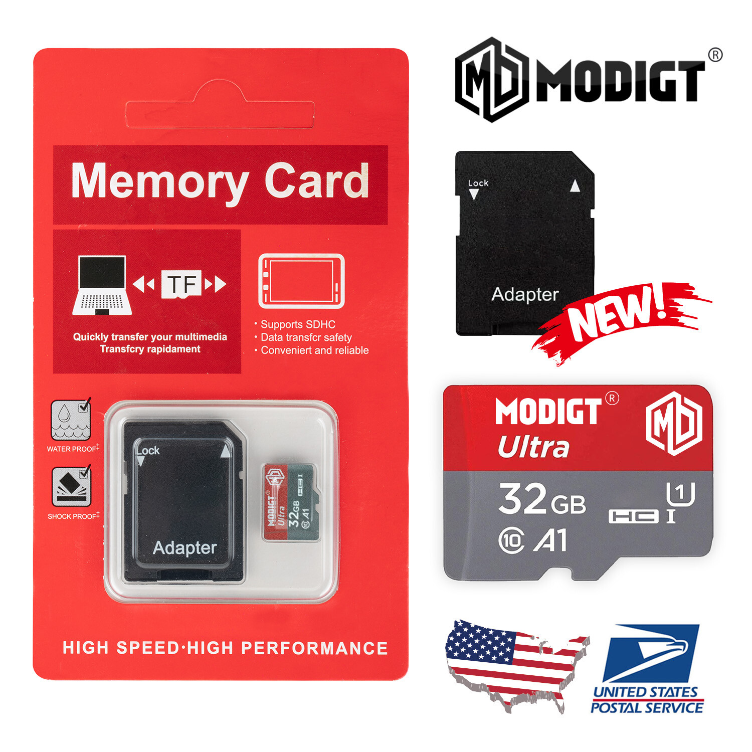 2pcs 32GB SD Card 32G Ultra Micro SD HC Class 10 Memory Card for Mobile MicroSD
