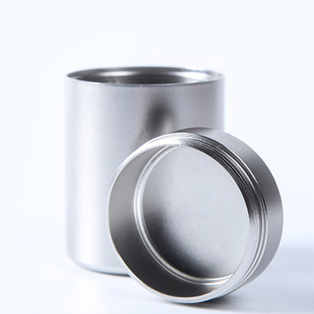 Empty Coffee Cans Metal Canister Lid Tea Storage Jars Can for Outdoor Camping