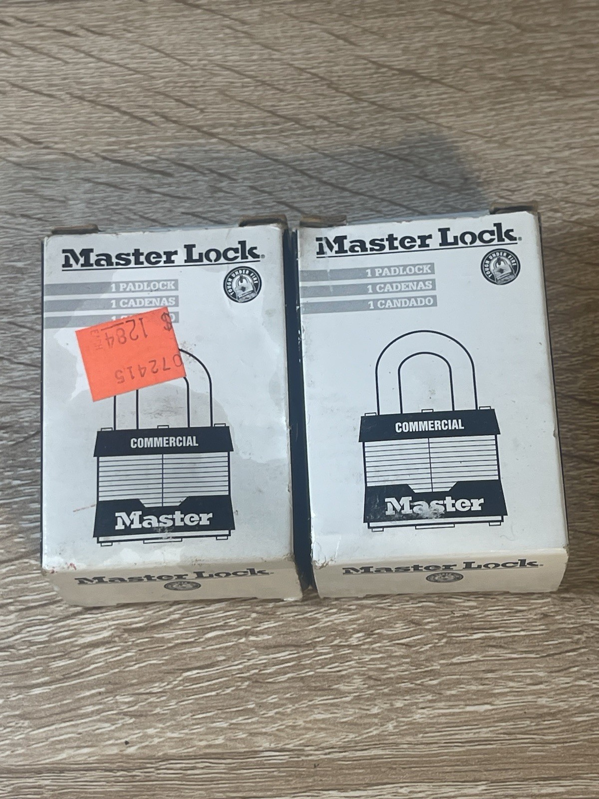 (2) Padlocks 1 Has One Key , One Has 2 Keys Standard Shackle Steel