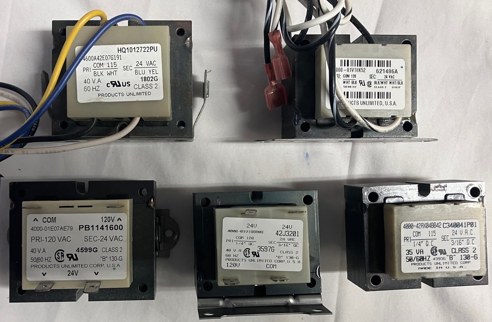 5x Furnace Transformer 120Vac to 24Vac HVAC Video Doorbell 35/40VA USA Shipped!