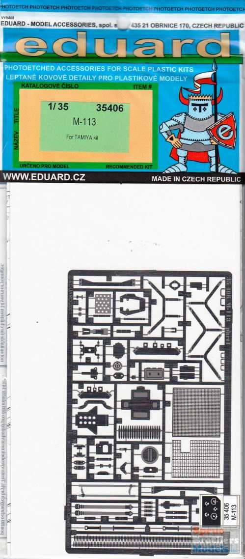EDU35406 1:35 Eduard PE M113 Detail Set (TAM kit)