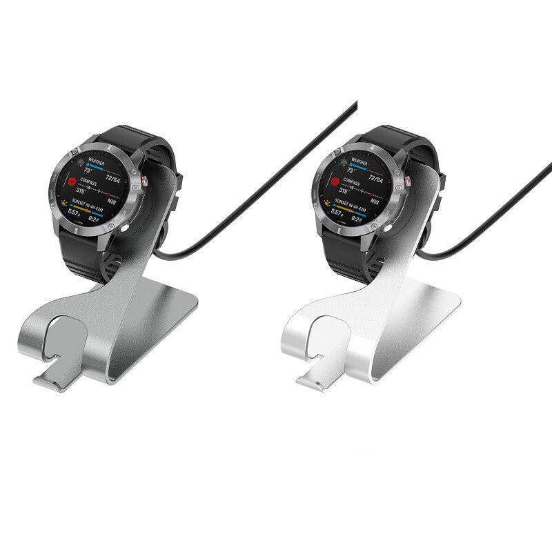 Metal Charging Dock Stand Holder w/ Charge Cable For Garmin Venu3/3s Vivoactive5