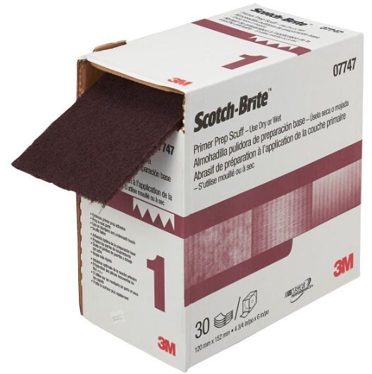3M 7000046123 4.75" x 15 Feet Scotch-Brite Primer Prep SCU Maroon, FREE SHIP
