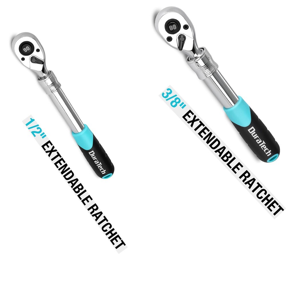 DURATECH Extendable Ratchet 90-Tooth Reversible Quick-release Ratchet Wrench NEW