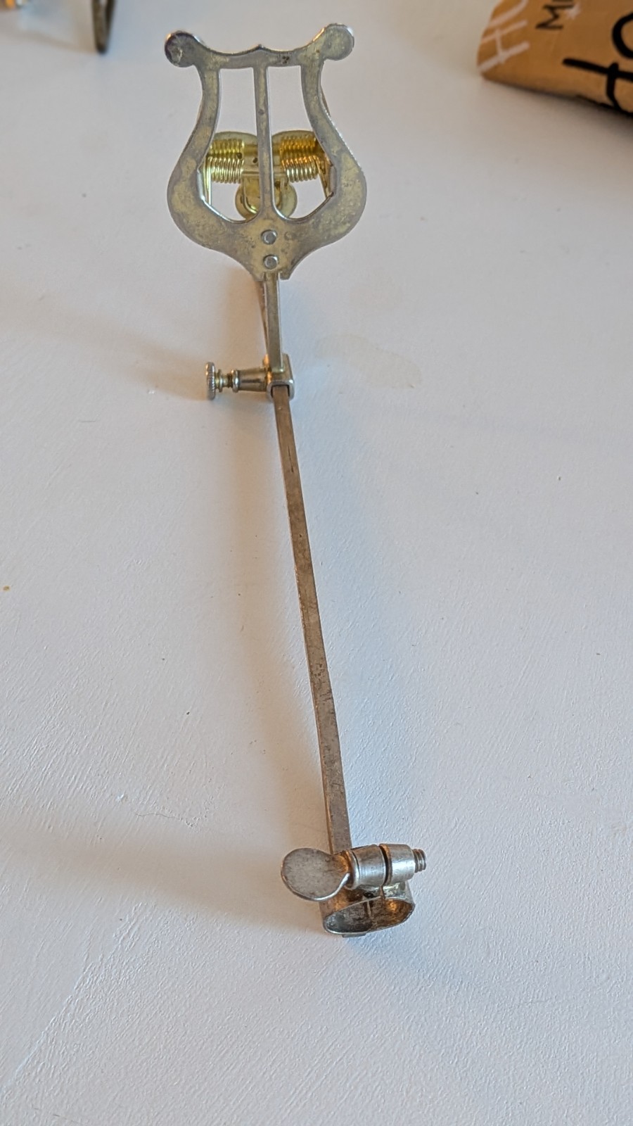 Vintage Clamp Style Trombone Marching Music Lyre