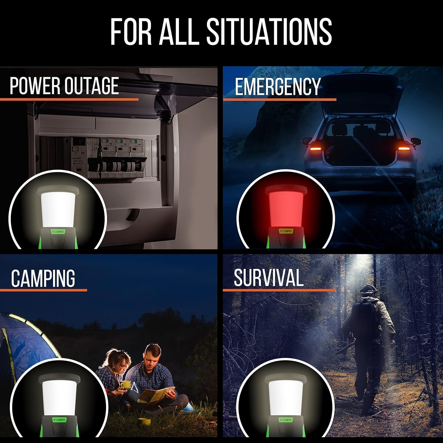 LED Camping Lantern 2000 Lumen Super Bright Portable Emergency Light