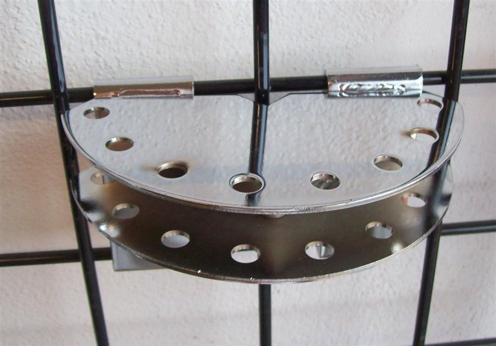 Store Display Fixtures NEW CHROME GRID WALL BRACKET- SWING - IT DISPLAYER