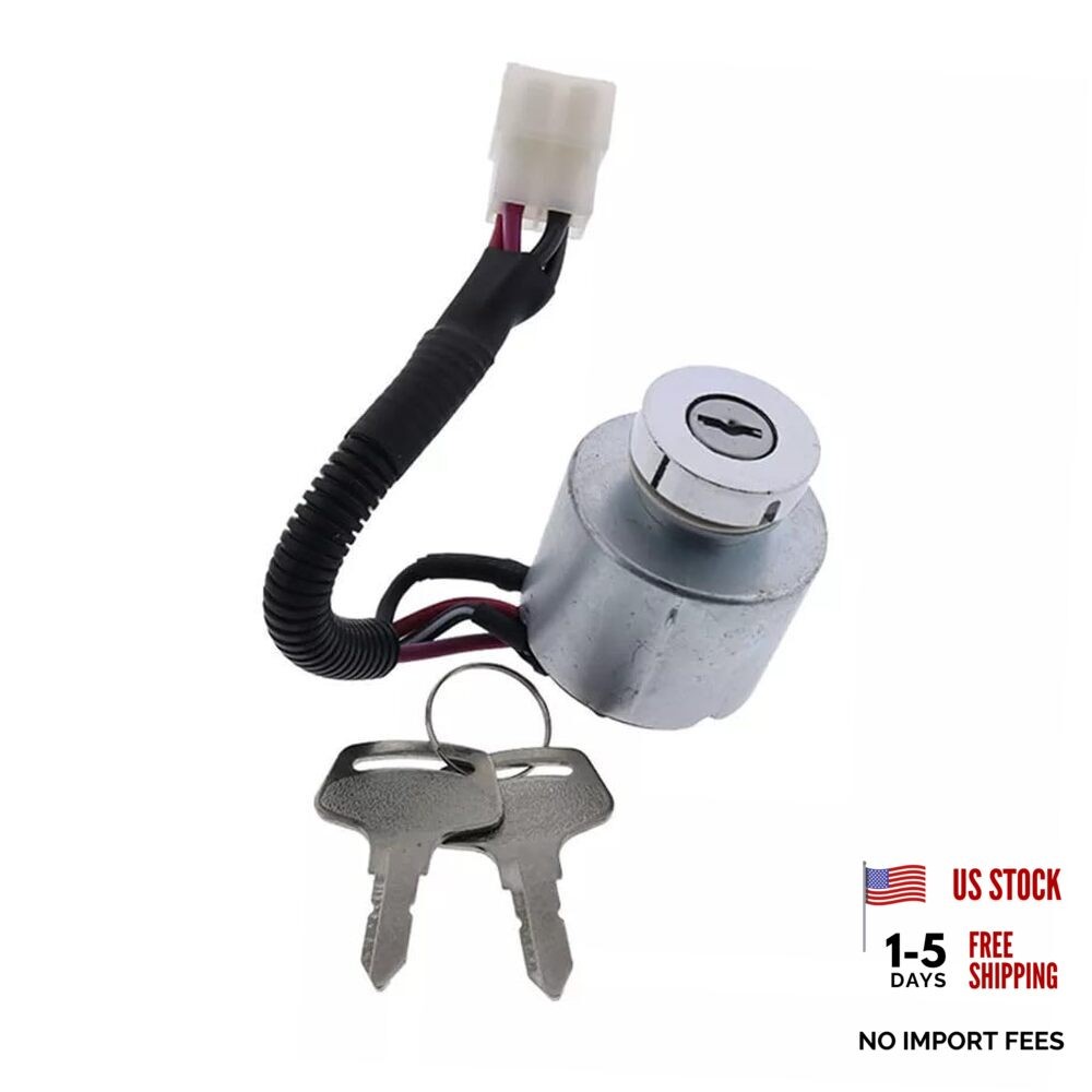 66101-55200 K2134-62100 Ignition Switch with Keys Compatible with Kubota