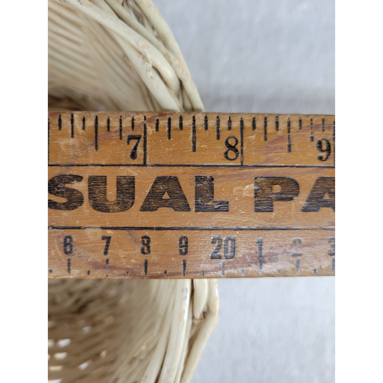 Wicker Basket Round Handle Flower Easter Picnic Decor 7.5" x 10"