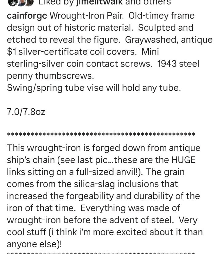 2024 Aaron Cain Custom One Off Shader / Liner Set Made From 1800s Ship Chain NEW