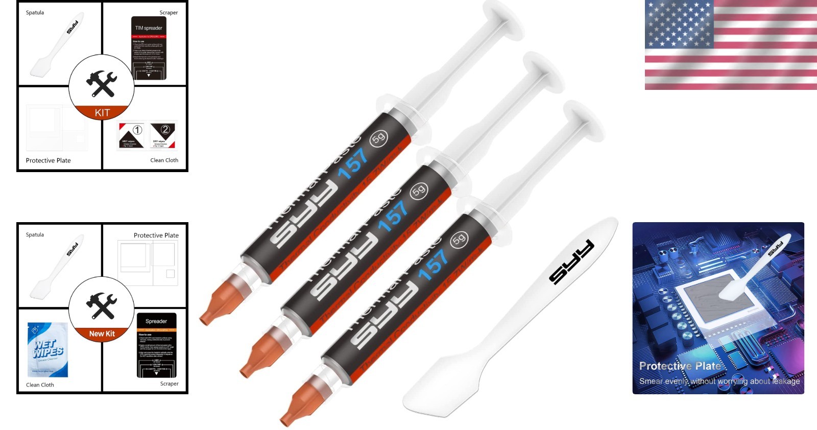 Professional Grade 15g Thermal Paste - Ideal for CPU/GPU with Application Tools