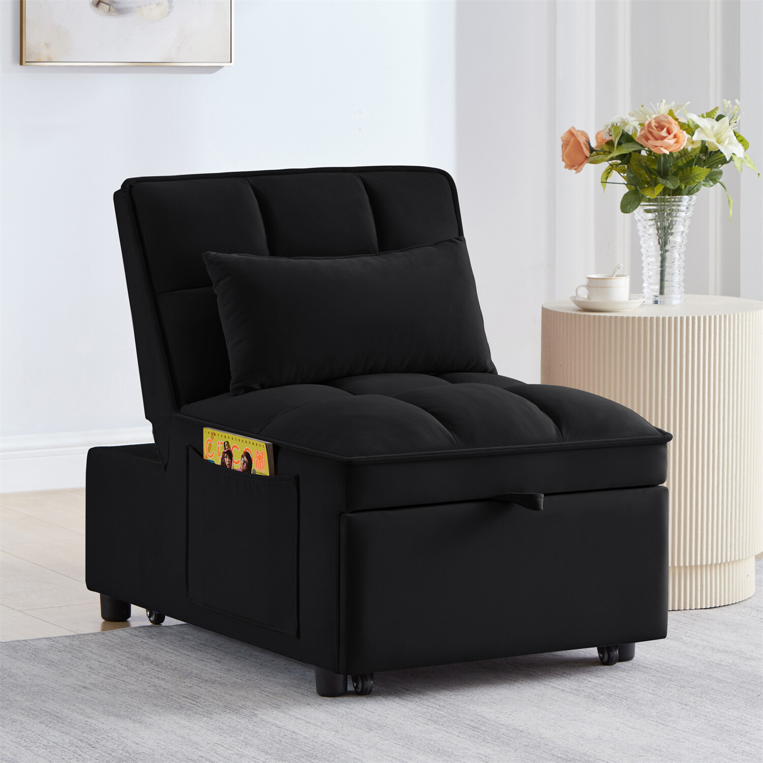 Convertible Sofa Bed 4 in 1 Multi-Functional Folding Recliner Sleeper Sofa Chair