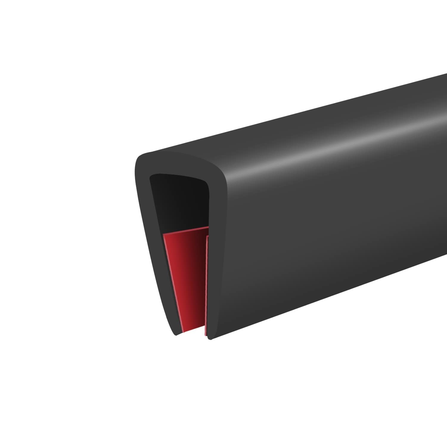 Edge Trim, -Adhesive Edge Protector for 3/16" Glass and Flexiglass, EPDM Mate...