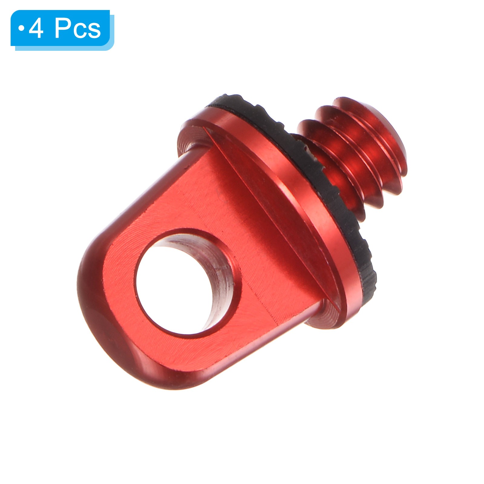 1/4" Camera Neck Strap Screw Holder Quick Install Camera Screws, Red 4pcs