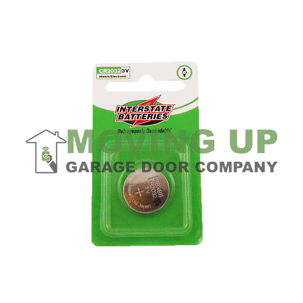 Interstate CR2032 3V Lithium Battery Garage Door Opener