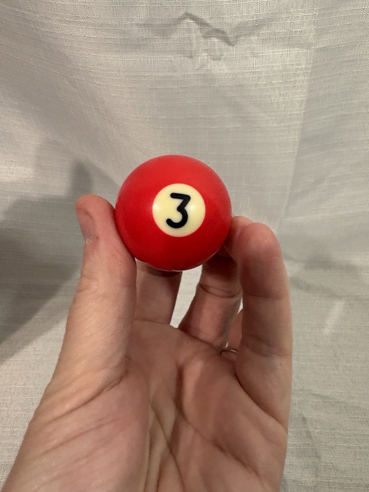 Replacement Mini Billiard Pool Ball 1.5" Ball Number #3 Solid Red