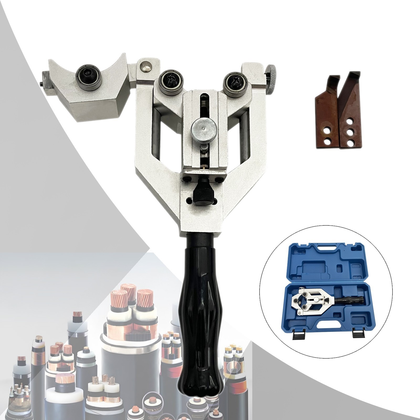 KBX-65 Manual Wire Stripper 35-65mm Diameter Two Blades Multi-Function Tool