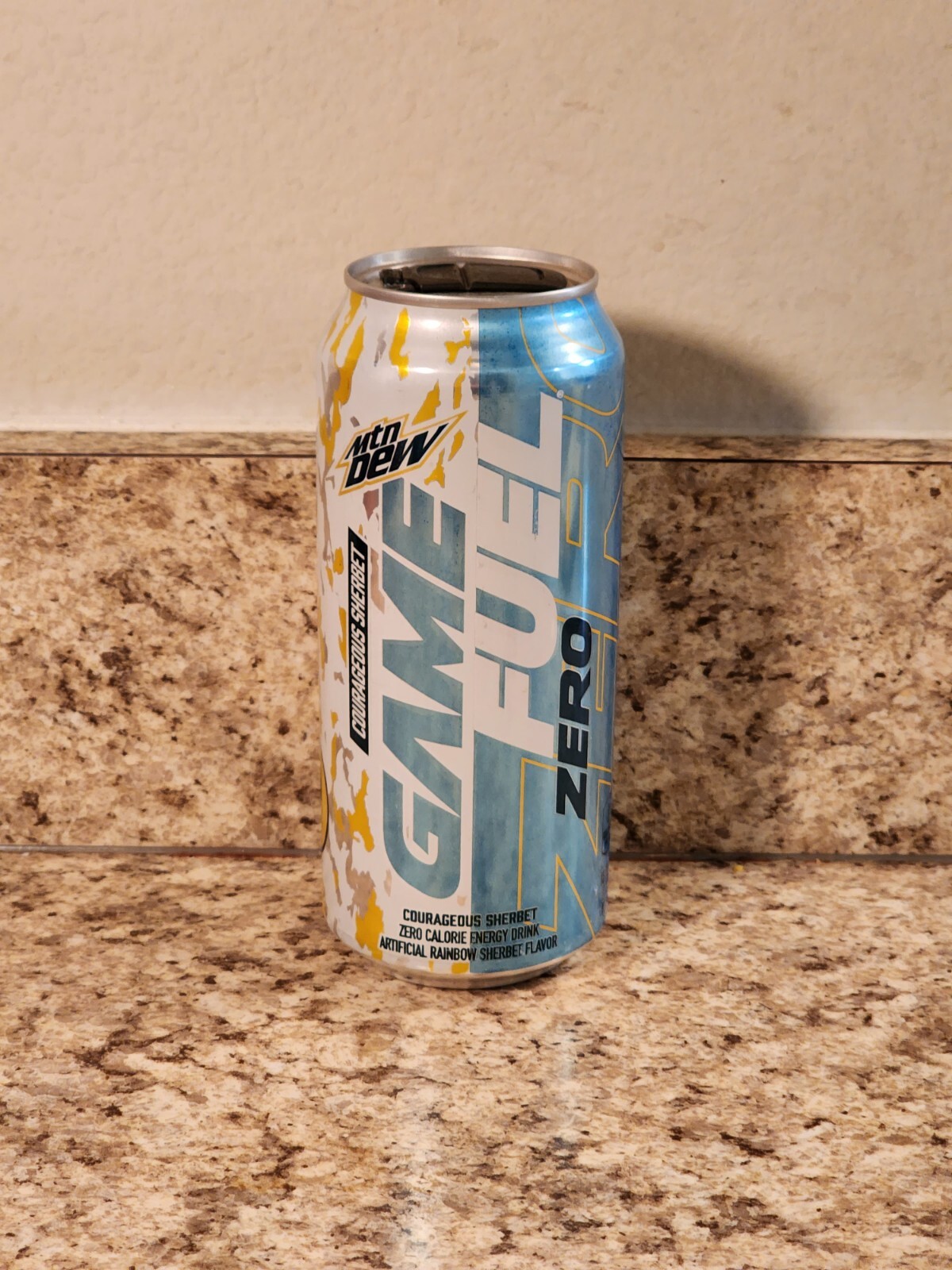 Mountain Dew Game Fuel Courageous Sherbet Zero Sugar EMPTY 16oz Can (2021)