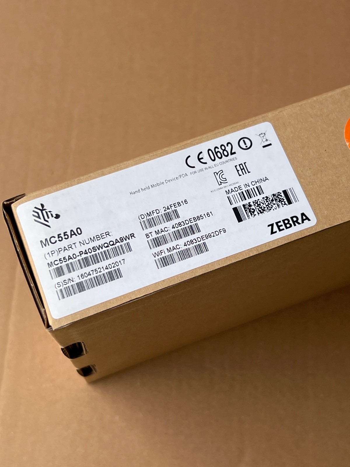 Zebra / Symbol | MC55A0 | MC55A0-P40SWQQA9WR | Mobile Barcode Data Terminal
