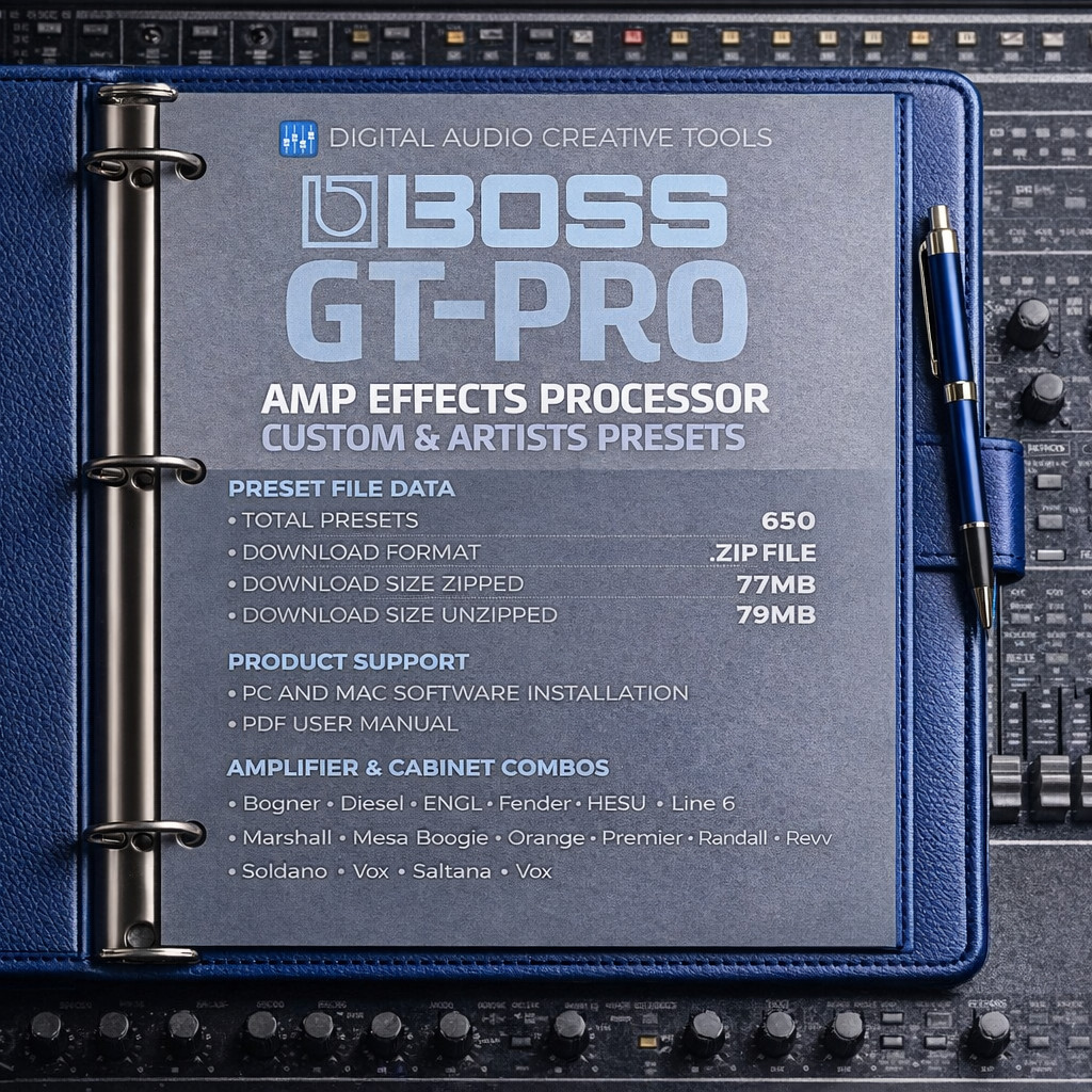 Boss GT-PRO Guitar Multi-FX Presets Library