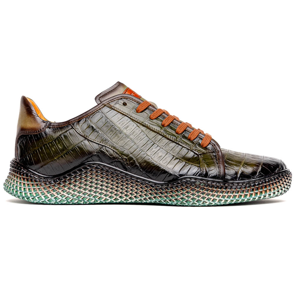 Mezlan Crocodile Super Sneaker II Green (EXCLUSIVE) (AX4936-F)