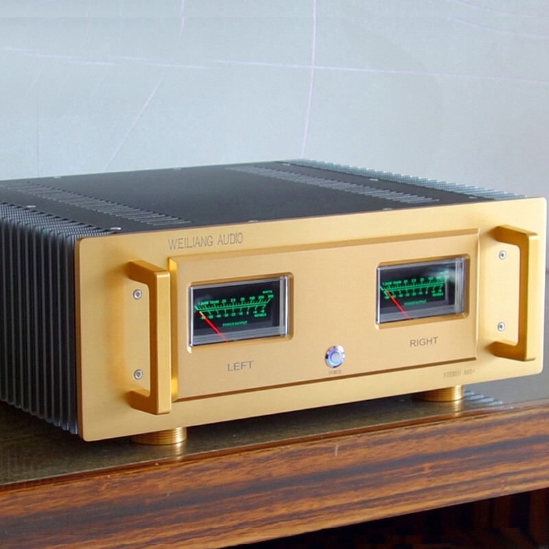 A60 Power Amplifier Chassis Shell DIY Amp Box Enclosure with VU Meter