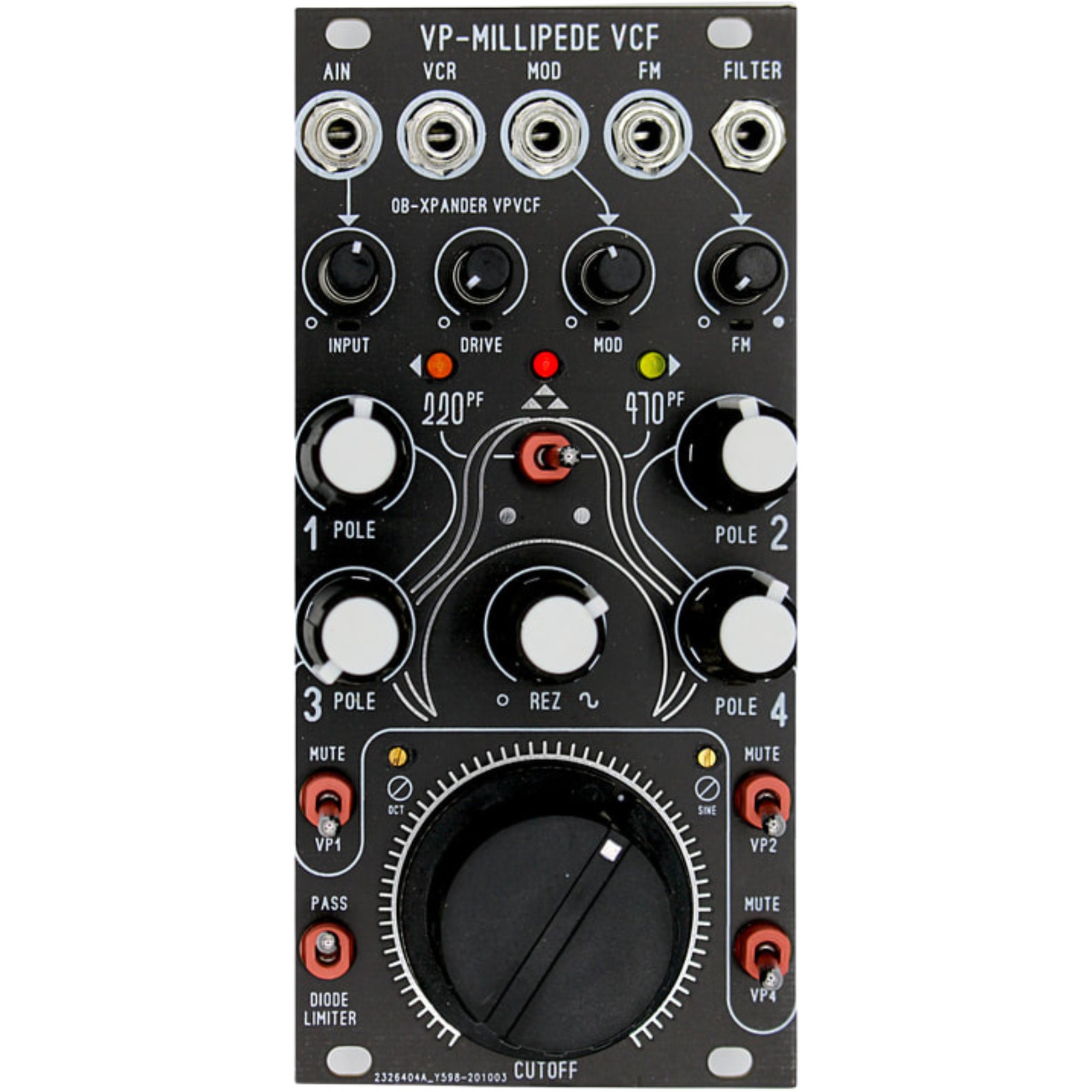 Blue Lantern Millipede Variable Pole VCF Eurorack Synth Module