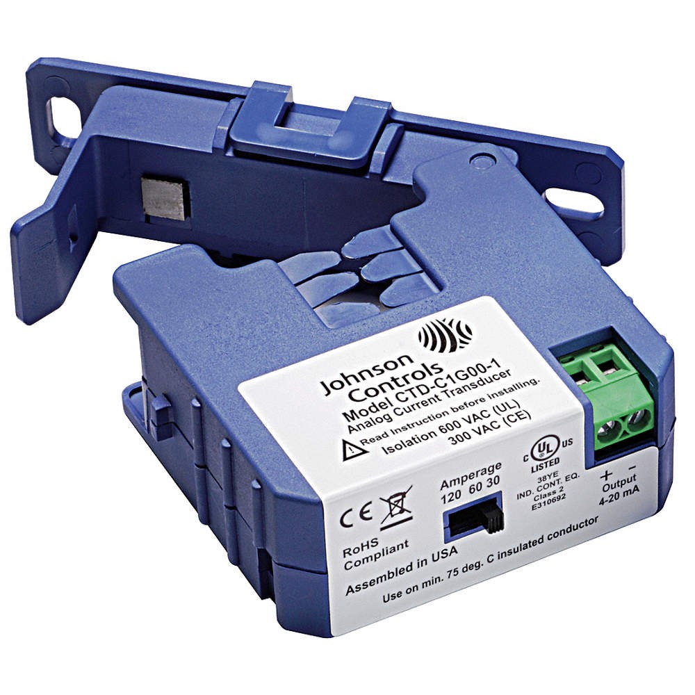JOHNSON CONTROLS CTD-C1G00-1 Current Transducer, Split,Foot Mounted 29YK12
