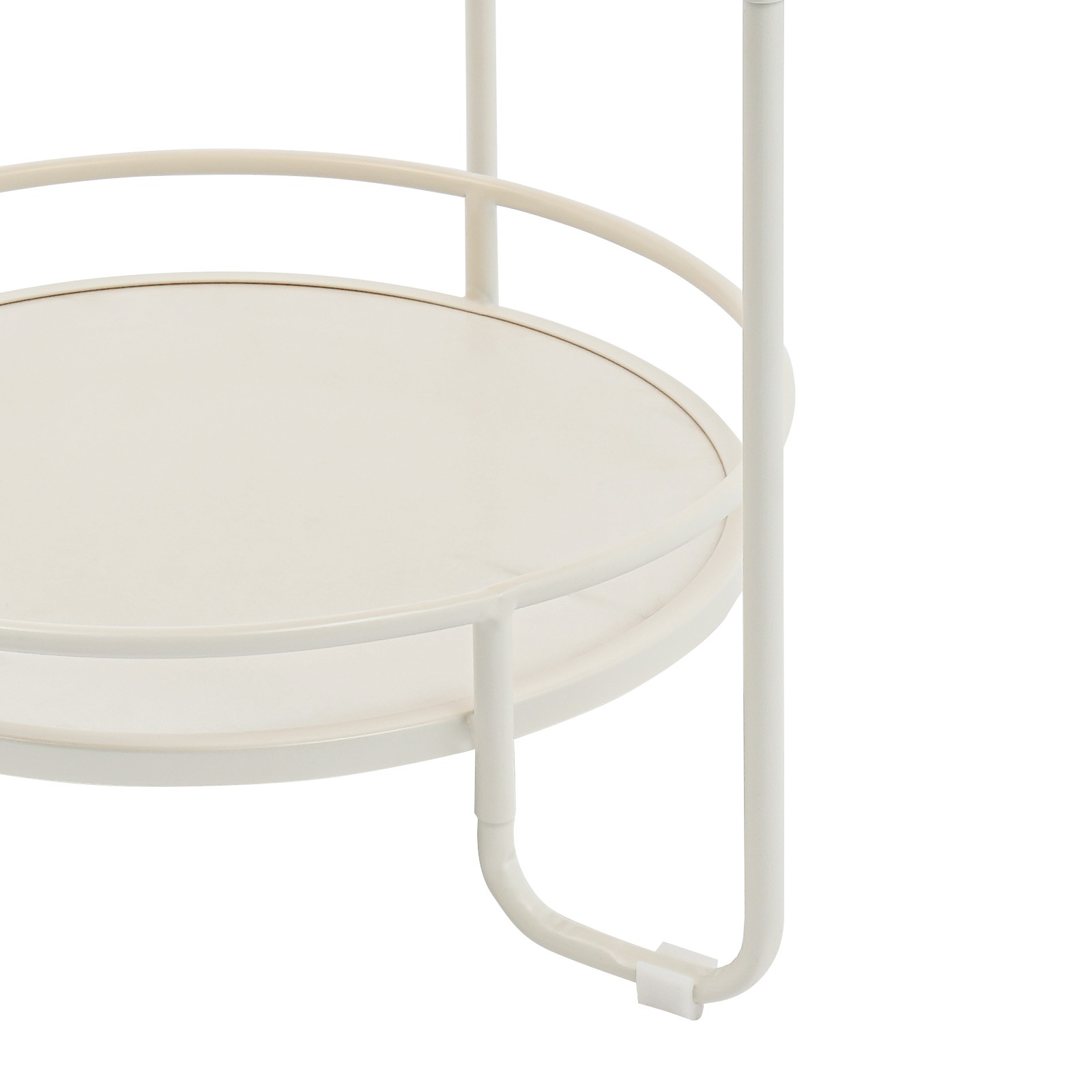 Modern Round 2-Tier Side Table, Coffee Table,tea table for balcony, study room