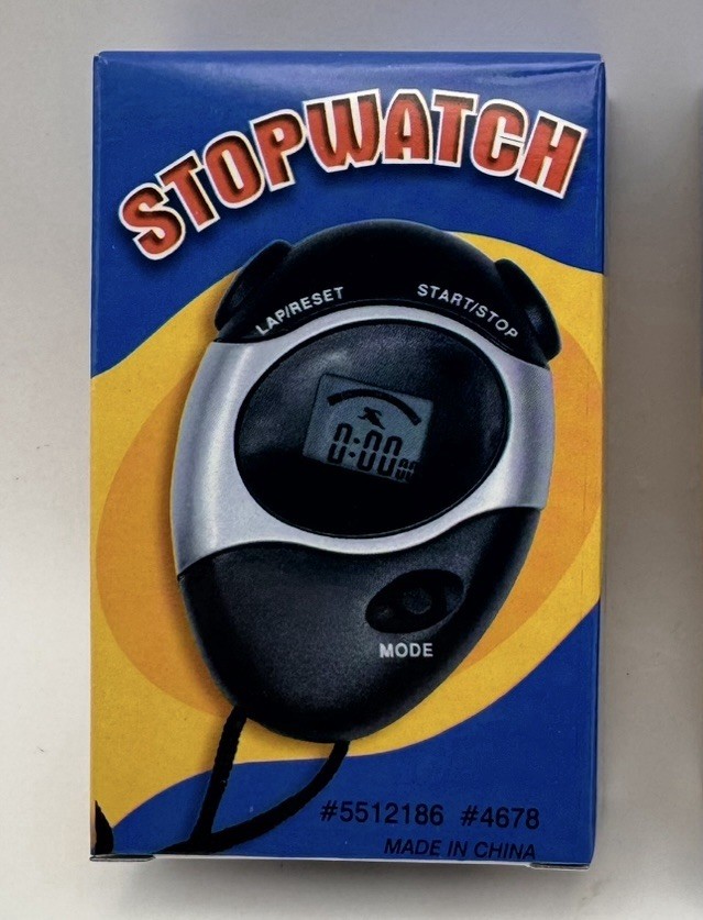 (Lot Of 2) Sports Stopwatch Split/Lap Time 1/100th Sec Hours, Min and Seconds