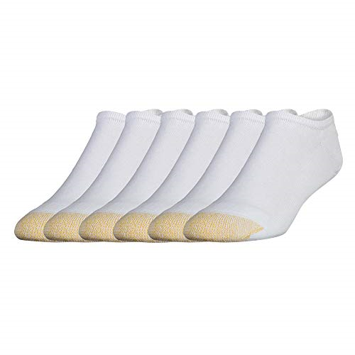 GoldToe Men's 656f Socks No Show 6-Pk Breathable Soft Cotton Blend - All Colors