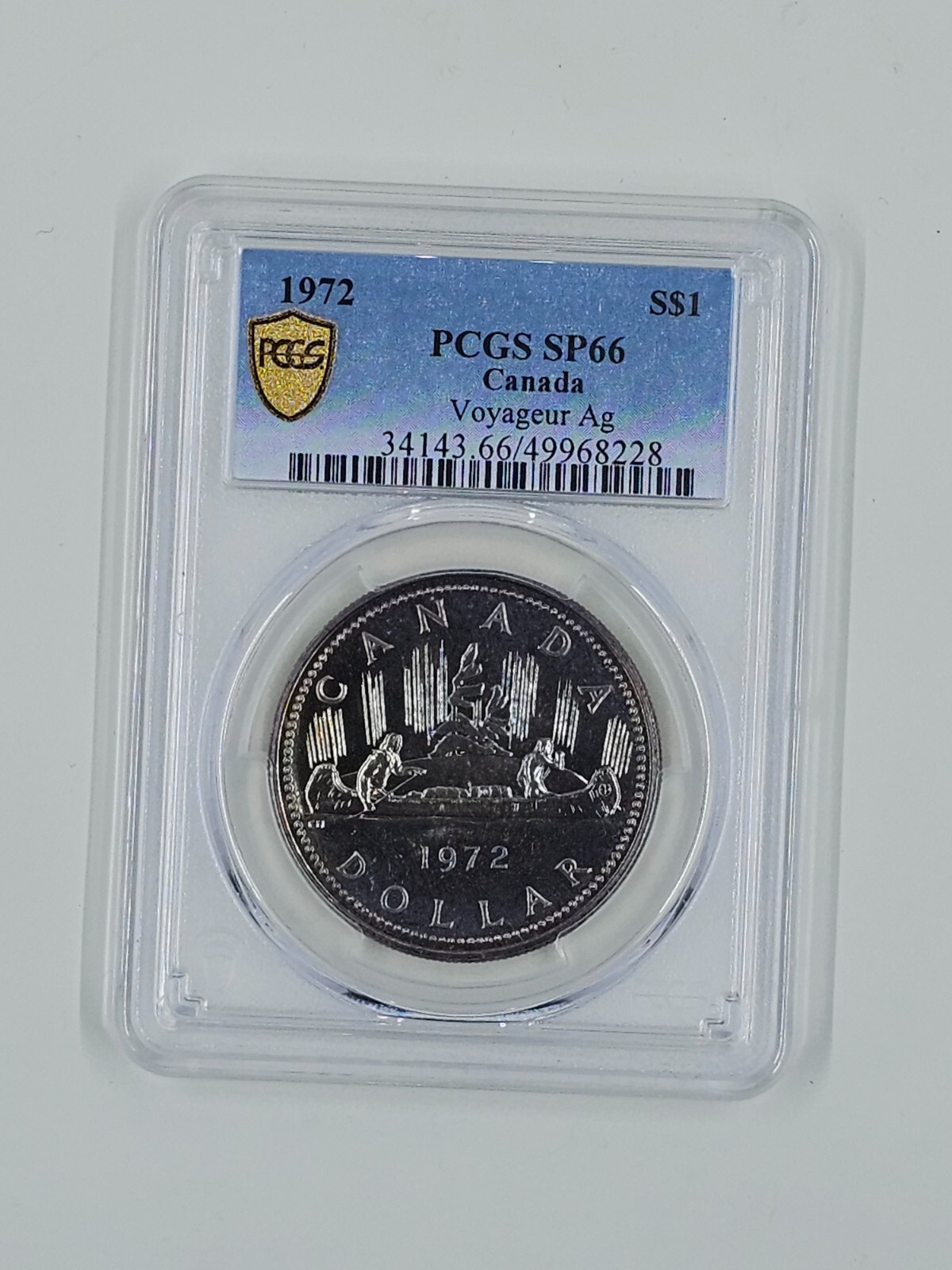 1972 S$1 PCGS SP66 Canada Voyageur Ag
