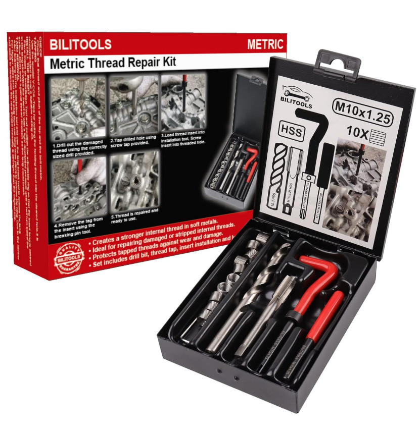 M10x1.25 Thread Repair Kit HSS Drill Helicoil Repair Kit Metric High Quality NEW