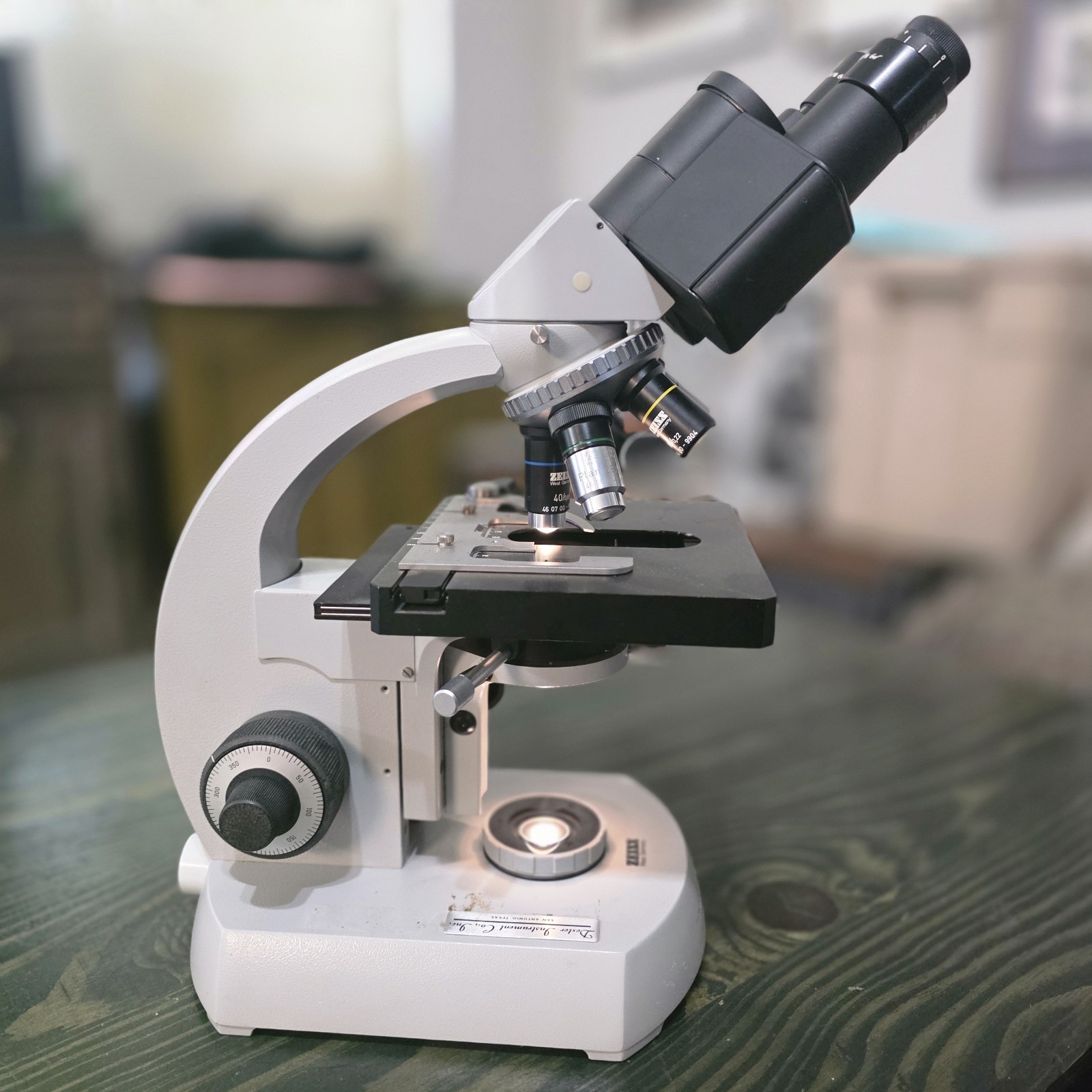 Carl Zeiss Standard 16 Trinocular Phase Contrast Microscope West Germany